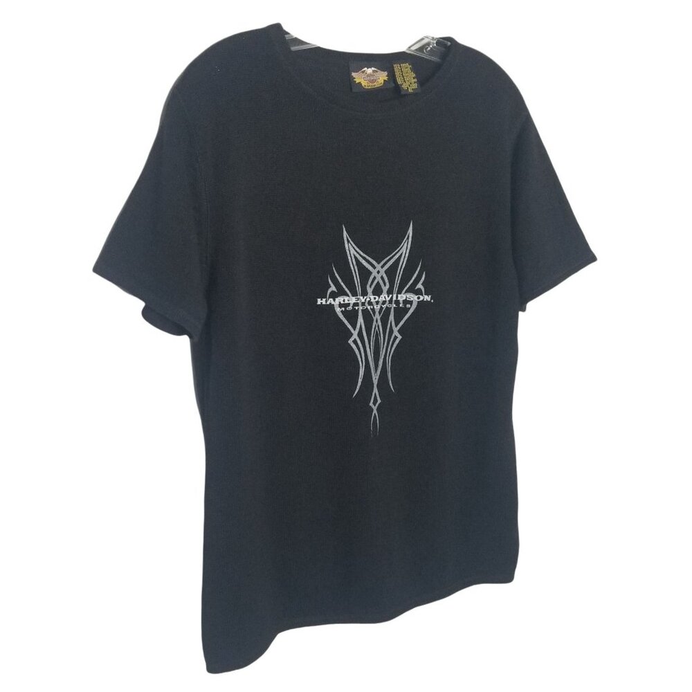 Harley Davidson Womens Size XL Top Knit Motorcycle Crew Neck Pullover Biker - Picture 2 of 7